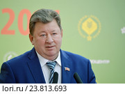 Владимир Иванович Кашин, Депутат Государственной Думы, председатель Комитета по природным ресурсам, природопользованию и экологии, на церемонии официального открытия российской выставки пищевого оборудования и ингредиентов "Агропродмаш-2016" Редакционное фото, фотограф Александр Замараев / Фотобанк Лори