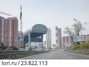 Красногорск, вид на "Снео. ком", Волоколамское шоссе (2016 год). Редакционное фото, фотограф Дмитрий Неумоин / Фотобанк Лори