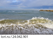 Россия, Краснодарский край, Джубга. Море октябрьским утром. Стоковое фото, фотограф Овчинникова Ирина / Фотобанк Лори