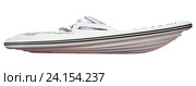 Motor boat isolated on white background. Стоковое фото, фотограф Яков Филимонов / Фотобанк Лори