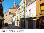 Summer view of Alcala De Xivert street (2016 год). Стоковое фото, фотограф Яков Филимонов / Фотобанк Лори