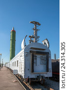 Состав железнодорожного ракетного комплекса БЖРК 15П961 "Молодец" (2014 год). Редакционное фото, фотограф Геннадий Соловьев / Фотобанк Лори