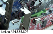 CPU socket close up shot. Стоковое видео, видеограф Гурьянов Андрей / Фотобанк Лори