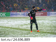 Вратарь Игорь Акинфеев (35) на футбольном матче Национальной футбольной лиги России ЦСКА (Москва) против Амкара (г. Пермь), стадион Арена ЦСКА.Москва, Россия. Репортаж (2016 год). Редакционное фото, фотограф Pukhov K / Фотобанк Лори