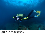 Diver, Sea of Japan, Far East (2014 год). Редакционное фото, фотограф Некрасов Андрей / Фотобанк Лори