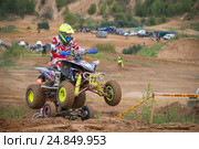 Елагин Ян 73 (СТК Старт, г.Серпухов),класс ATV, 4 Этап Кубока XSR-MOTO.RU по Кантри Кроссу, мотопарк Вельяминово. Репортаж (2016 год). Редакционное фото, фотограф Pukhov K / Фотобанк Лори