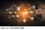 Social network background . Mixed media. Стоковая иллюстрация, иллюстратор Sergey Nivens / Фотобанк Лори