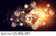 Social network background . Mixed media. Стоковая иллюстрация, иллюстратор Sergey Nivens / Фотобанк Лори