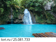 Kawasan Falls on Cebu island in Philippines. Стоковое фото, фотограф Ершов Максим / Фотобанк Лори