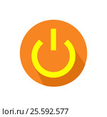 Computer power button icon on an isolated white. Стоковая иллюстрация, иллюстратор Глазкова Ксения / Фотобанк Лори