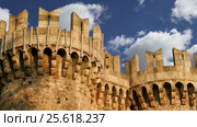 Rhodes Island, Greece, a symbol of Rhodes, of the famous Knights Grand Master Palace (also known as Castello) in the Medieval town of rhodes, a must-visit museum of Rhodes (2017 год). Стоковое видео, видеограф Владимир Журавлев / Фотобанк Лори