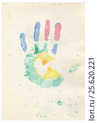 Color child hand print. Стоковая иллюстрация, иллюстратор Дубровская Татьяна / Фотобанк Лори