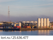 Цистерны на причале в Port Fourchon (2017 год). Редакционное фото, фотограф Алексей Шматков / Фотобанк Лори