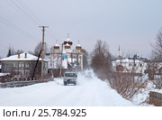Октябрьский проспект (бывшая улица Благовещенская). Каргополь (2009 год). Редакционное фото, фотограф Румянцева Наталия / Фотобанк Лори