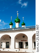 Красные торговые ряды. Купола Спаса в рядах. Кострома (2015 год). Редакционное фото, фотограф Александр Щепин / Фотобанк Лори