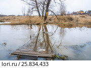 Разлив реки Сестры в Клину (2017 год). Стоковое фото, фотограф Алёшина Оксана / Фотобанк Лори