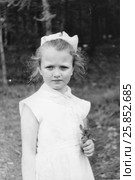 Портрет восьмилетней девочки, 1967 год. Редакционное фото, фотограф Илюхина Наталья / Фотобанк Лори