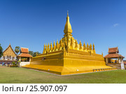 Pha That Luang, symbol of the Laos sovereignty, Buddhist religion and the city of Vientiane, Vientiane, Laos. Стоковое фото, агентство BE&W Photo / Фотобанк Лори