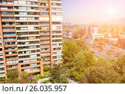 View to the rich neighborhood  in Santiago, Chile. Стоковое фото, фотограф Юрий Губин / Фотобанк Лори