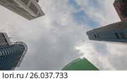 Timelapse View On Singapore City Skyscrapers. Стоковое видео, видеограф Кирилл Трифонов / Фотобанк Лори