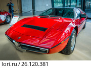 STUTTGART, GERMANY - MARCH 02, 2017: Sports car Maserati Bora (Tipo 117), 1971. Europe's greatest classic car exhibition "RETRO CLASSICS" Редакционное фото, фотограф Sergey Kohl / Фотобанк Лори