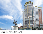 Памятник Юность Бурятии. Россия, Улан-Удэ (2016 год). Редакционное фото, фотограф Яковлев Сергей / Фотобанк Лори