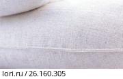 Hemp fabric cushions. Стоковое видео, видеограф Потийко Сергей / Фотобанк Лори