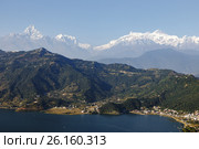 Beautiful landscape near Pokhara (2016 год). Редакционное фото, фотограф Михаил Пряхин / Фотобанк Лори