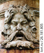 Fragment of a bas-relief of the old iron fountain in the Park (2015 год). Редакционное фото, фотограф Александр Белов / Фотобанк Лори