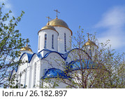Храм в честь Торжества Православия в Алтуфьеве. Москва, Алтуфьевское шоссе, дом 77, корпус 2 (2017 год). Стоковое фото, фотограф Александр Замараев / Фотобанк Лори