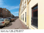 Захарьевская улица. Здание Придворно-конюшенного ведомства - Придворный экипажный двор. Санкт-Петербург (2017 год). Редакционное фото, фотограф Александр Щепин / Фотобанк Лори
