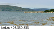 View of sea, island and airport. Tromso, Norway (2016 год). Стоковое фото, фотограф Валерия Попова / Фотобанк Лори