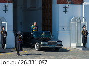 Министр обороны России Сергей Шойгу во время генеральной репетиции парада, посвященного 72-ой годовщине Победы в Великой Отечественной войне (2017 год). Редакционное фото, фотограф Алексей Бок / Фотобанк Лори
