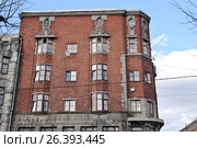 Выборг. Проспект Ленина, дом 12. Бывший Торговый банк и жилой дом АО "Карелия" (2017 год). Стоковое фото, фотограф Илюхина Наталья / Фотобанк Лори