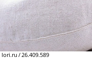 Hemp fabric cushions. Стоковое видео, видеограф Потийко Сергей / Фотобанк Лори
