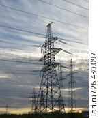 Electric power lines. Стоковое фото, фотограф Владислав Иванцов / Фотобанк Лори