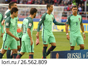 Кубок конфедераций FIFA 2017 в России. Матч Россия - Португалия. Капитан сборной Португалии Криштиану Рональду № 7. Редакционное фото, фотограф Александр С. Курбатов / Фотобанк Лори