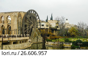 Irrigation Water-wheel norias in Hama on Orontes river Syria (2011 год). Стоковое фото, фотограф Сергей Майоров / Фотобанк Лори