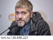 Александр Васильев, лидер российской рок-группы "Сплин" на пресс-конференции в Завидове (2017 год). Редакционное фото, фотограф Николай Винокуров / Фотобанк Лори