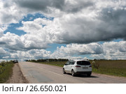 Дорога в сторону Рузы с трассы М9 (2017 год). Стоковое фото, фотограф Дмитрий Неумоин / Фотобанк Лори