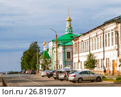 Церковь во имя святых Зосима, Савватия и Германа Соловецких. Подворье Соловецкого монастыря. Архангельск (2017 год). Редакционное фото, фотограф Сергей Афанасьев / Фотобанк Лори
