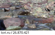 Река Их Сайр в урочище Цагдуулт в Монголии / Rapids and stones of small mountain river Ih Sair in natural boundary Tsagduult, Mongolia (2017 год). Стоковое видео, видеограф Сергей Пристяжнюк (Serg Zastavkin) / Фотобанк Лори