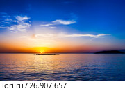 Sunrise over Mirabello Bay, Crete (2017 год). Стоковое фото, фотограф photoff / Фотобанк Лори