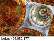 Мозаика купола Спаса-на-Крови (храм Воскресения Христова) в Санкт-Петербурге (2013 год). Стоковое фото, фотограф Александр Гаценко / Фотобанк Лори