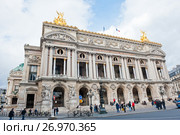 Здание Опера Гарнье (фр. Opera Garnier). Париж. Франция (2017 год). Редакционное фото, фотограф E. O. / Фотобанк Лори