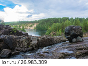 On an ancient volcano Girvas, Karelia. Стоковое фото, фотограф Валерий Смирнов / Фотобанк Лори