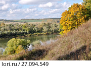Тульская область, Россия, река Ока. Осенний пейзаж (2017 год). Стоковое фото, фотограф Илюхина Наталья / Фотобанк Лори