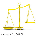 Balance scale over white background. Стоковая иллюстрация, иллюстратор Кирилл Черезов / Фотобанк Лори