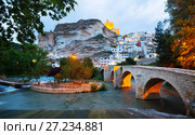 Bridge over Jucar at Alcala del Jucar (2016 год). Стоковое фото, фотограф Яков Филимонов / Фотобанк Лори