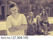 Teenage boy outcast. Стоковое фото, фотограф Яков Филимонов / Фотобанк Лори